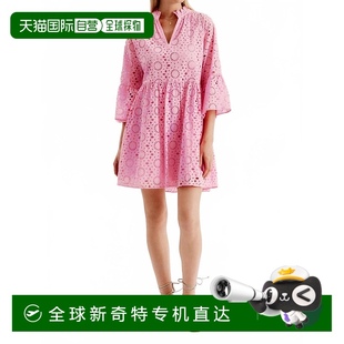 美国奥莱直发 自营 tyler boeAbbie Eyelet粉红色迷你连衣裙