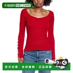 Segal 美国奥 自营Laundry Shelli Sweater red Sleeve Tie