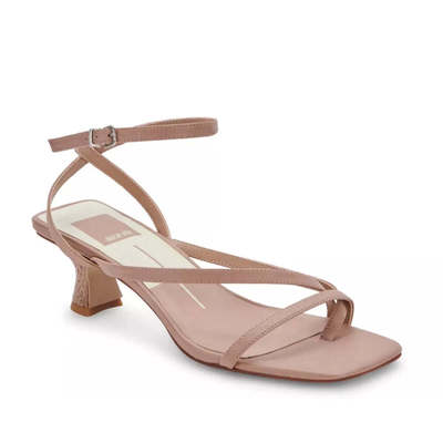 自营dolce vitaWomen's  Baylor Sandals Cafe Leather Square To