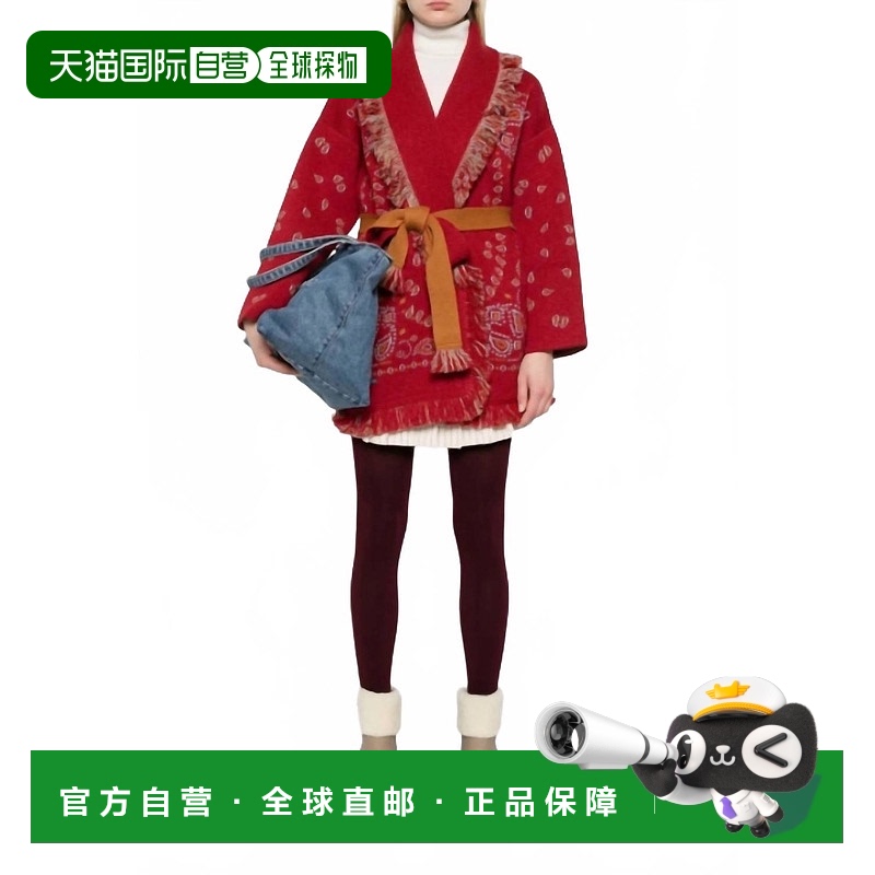 自营 alanui红宝石色班达纳开衫-红宝石色 美国奥莱直发