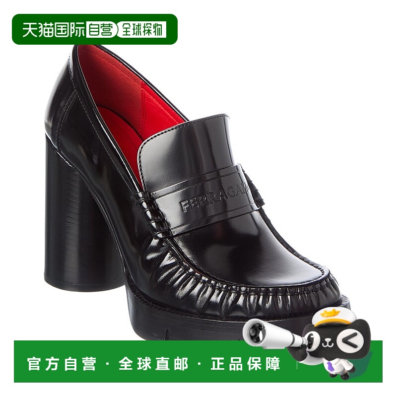 自营salvatore ferragamoFerragamo Irina Leather Platform Loaf