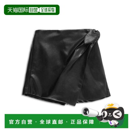 自营Habitual Mock Faux Wrap Skort Women's Black Pull-On Elas