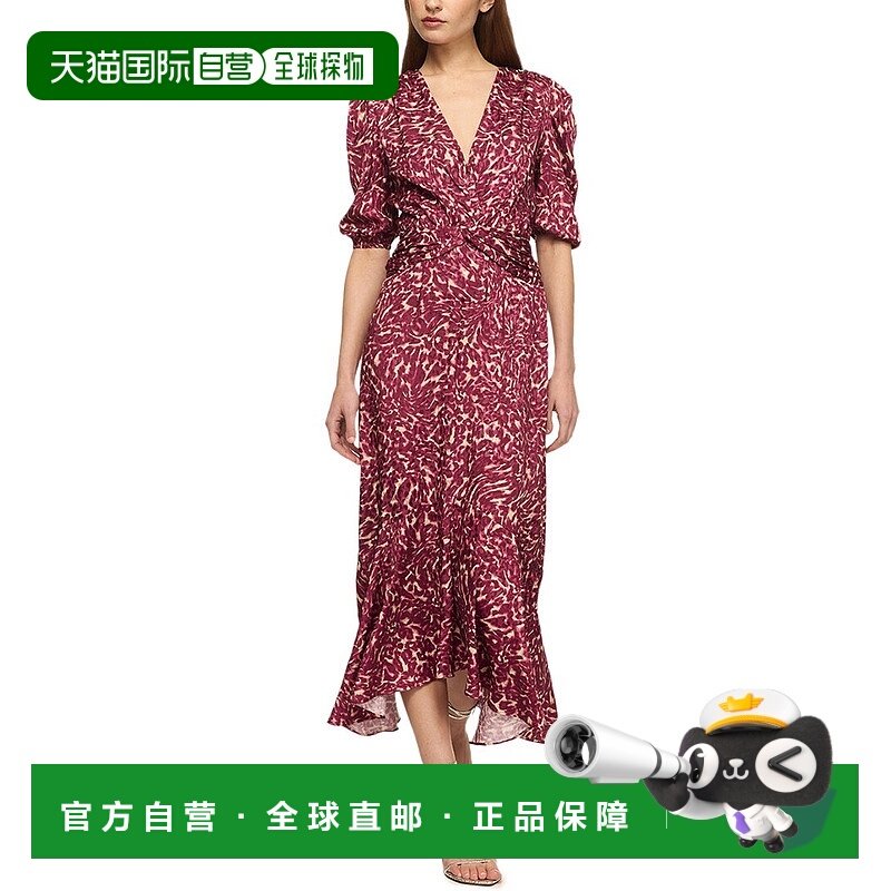 自营MISA Los Angeles Rosalie Dress - red 美国奥莱直发连衣裙