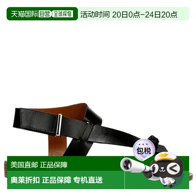 自营Franco Sarto Glenni Ankle Strap Flat Sandal Black  H0507