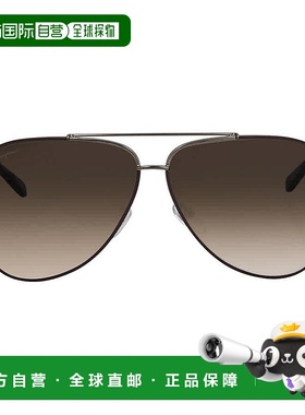 自营Salvatore Ferragamo Brown Pilot Unisex Sunglasses SF131S