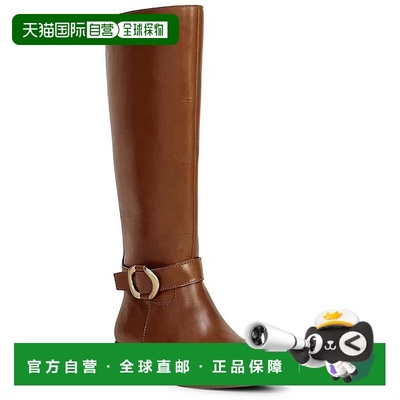 自营Vince Camuto Samtry Women's Brown Leather Knee-High Ridi