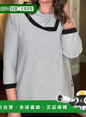 【美国直邮】multiples 女士 衬衫牛仔条纹上衣