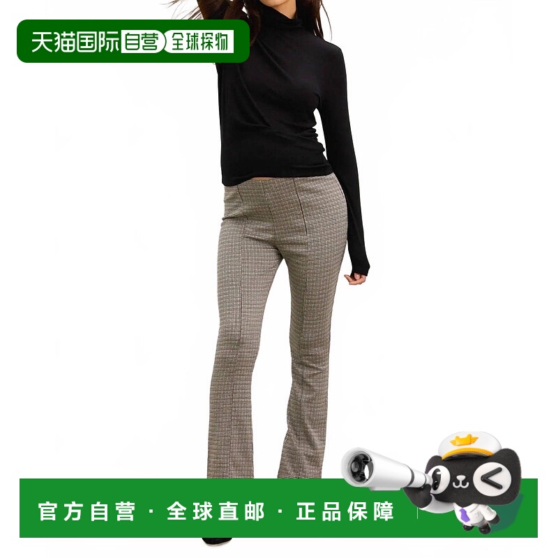 自营hatchSeamed Stretch Crop Pant In Houndstooth - houndstoo