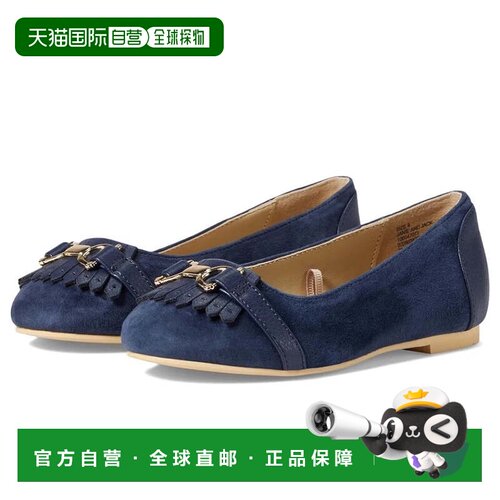 自营Janie and Jack Bridle 100047071 9M Blue Suede Bit Ballet