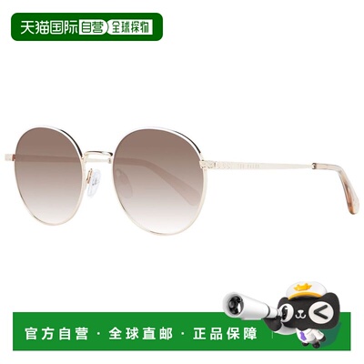 自营Ted Baker Metal Women's Sunglasses - gold 美国奥莱直发