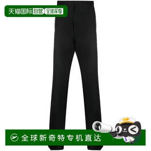 黑色 自营 腰带和精致褶皱 dsquared2定制黑色长裤 美国 配有经典