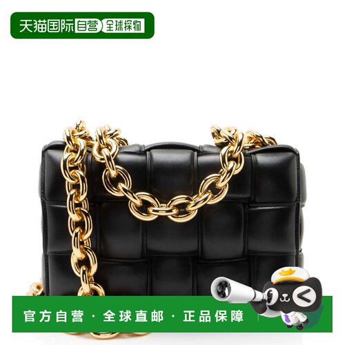 自营Bottega Veneta Lambskin Cassette Chain Maxi Shoulder Bag