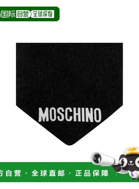 自营 Moschino 莫斯奇诺 女士 徽标嵌花针织围巾 30769M2984羊绒