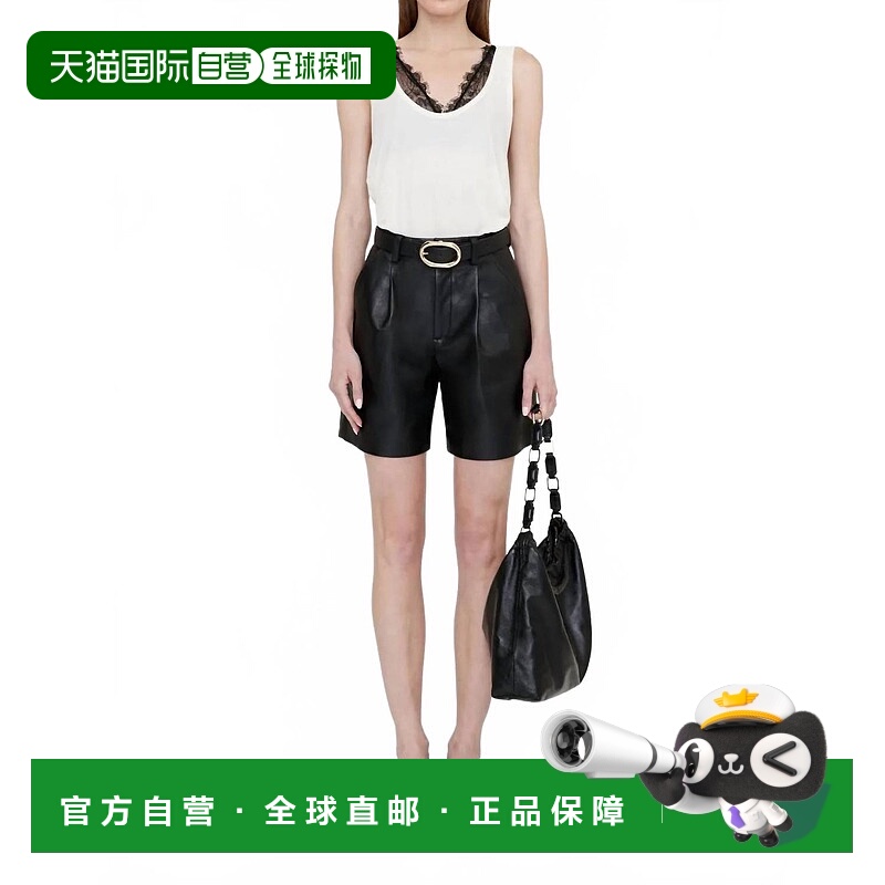 自营anine bing卡门短裤黑色-黑色 美国奥莱直发