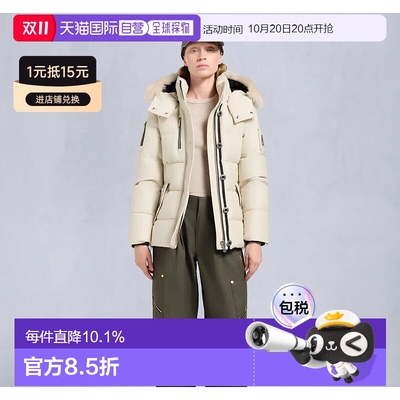 Moose Knuckles 女士ORIGINAL 3Q JACKET纯色连帽长袖羽绒服