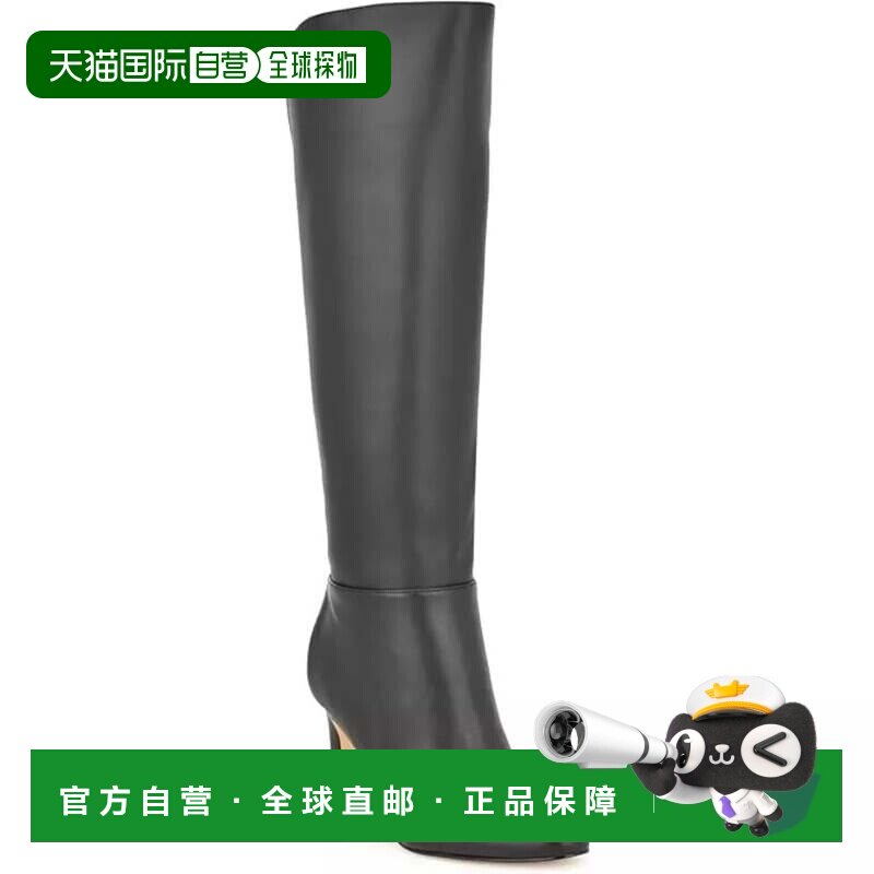 自营Nine West Sancha Boots Women's Black Leather Almond Toe图片