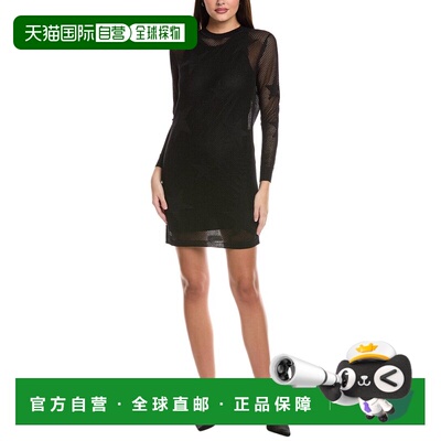 自营 all saintsAllSaints Seraf连衣裙-黑色 美国奥莱直发包臀裙