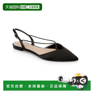 自营Women's Jewel Badgley Mischka Alanna Flat Black Rhinesto