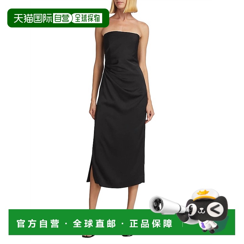 自营derek lam 10 crosbyHarriet Strapless Midi Dress In Black