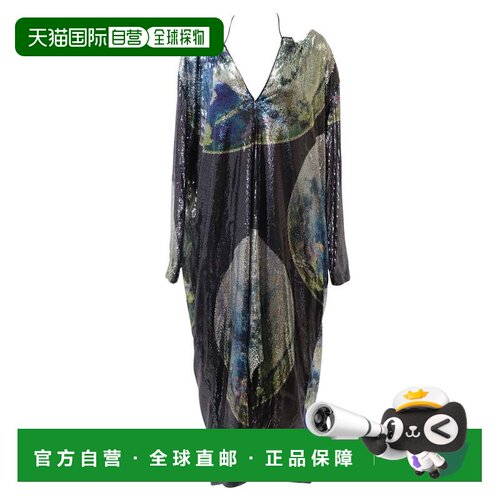 自营Ganni Sequin Mesh Maxi Dress in Multicolor Polyester - m