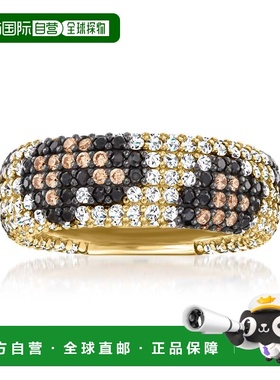 自营Ross-Simons Multicolored CZ Leopard-Print Ring in 18kt G