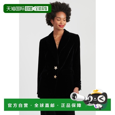 自营chinti & parkerBlack Laura Whitmore Velvet Jacket - blac