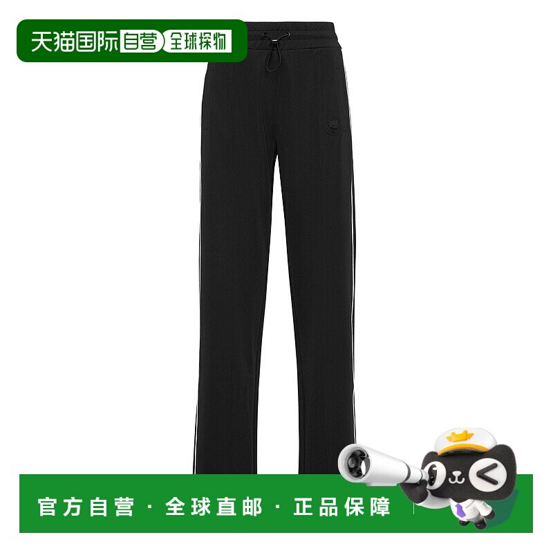 自营plein sportTracksuit Pants Loose Fit - black 美国奥莱直