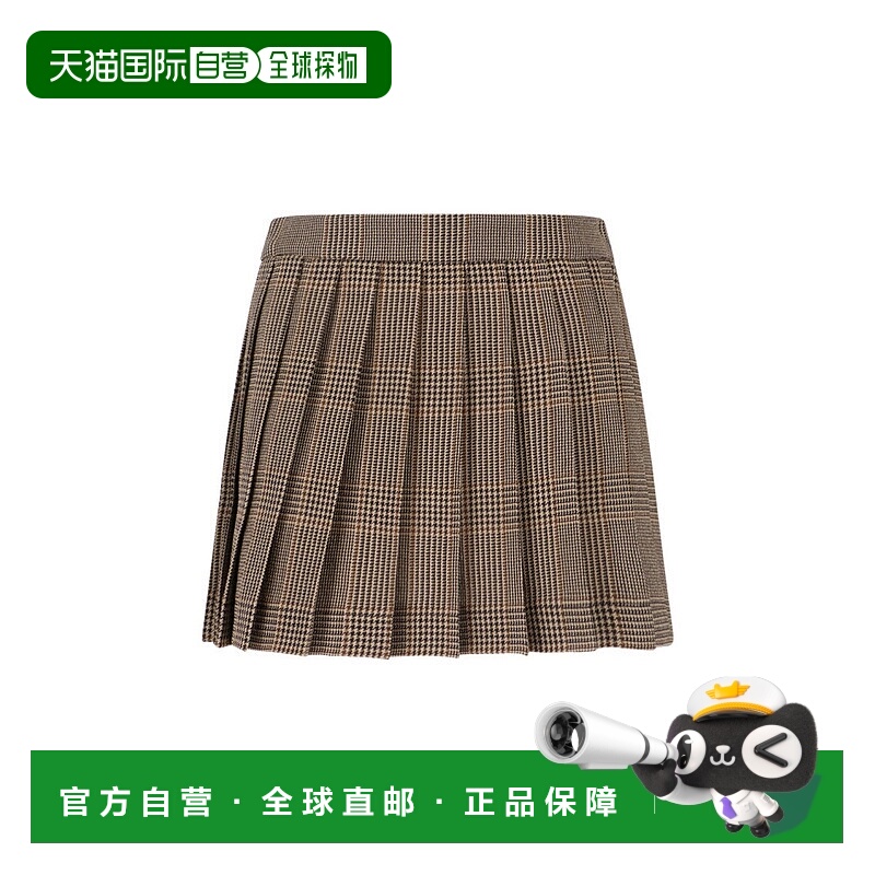 自营golden goosePrince Of Wales Check Pleated Mini Skirt - n