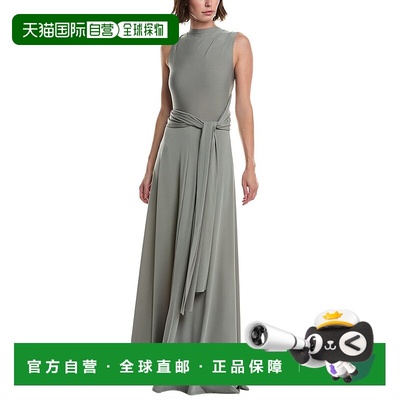 自营issue New York Wrap Bodice Gown - green 美国奥莱直发长裙
