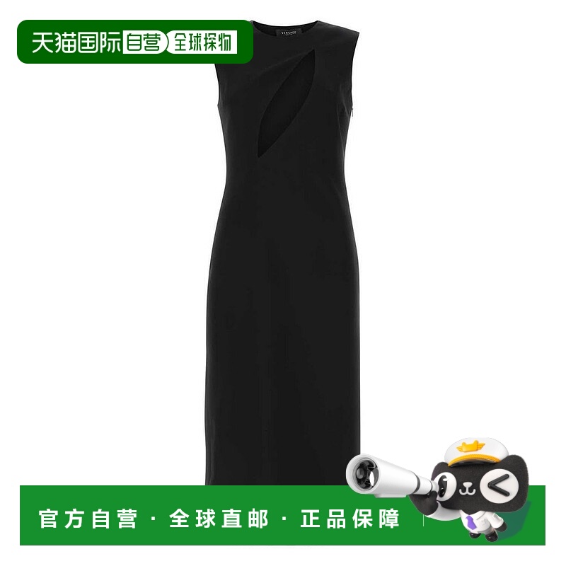 自营versaceBlack Viscose Dress - black 美国奥莱直发