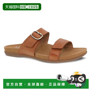 Justine Slid 自营Women Dansko Calf Leather Luggage Sandals