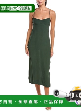 自营 HAIGHT Monica Midi连衣裙-绿色 美国奥莱直发新款