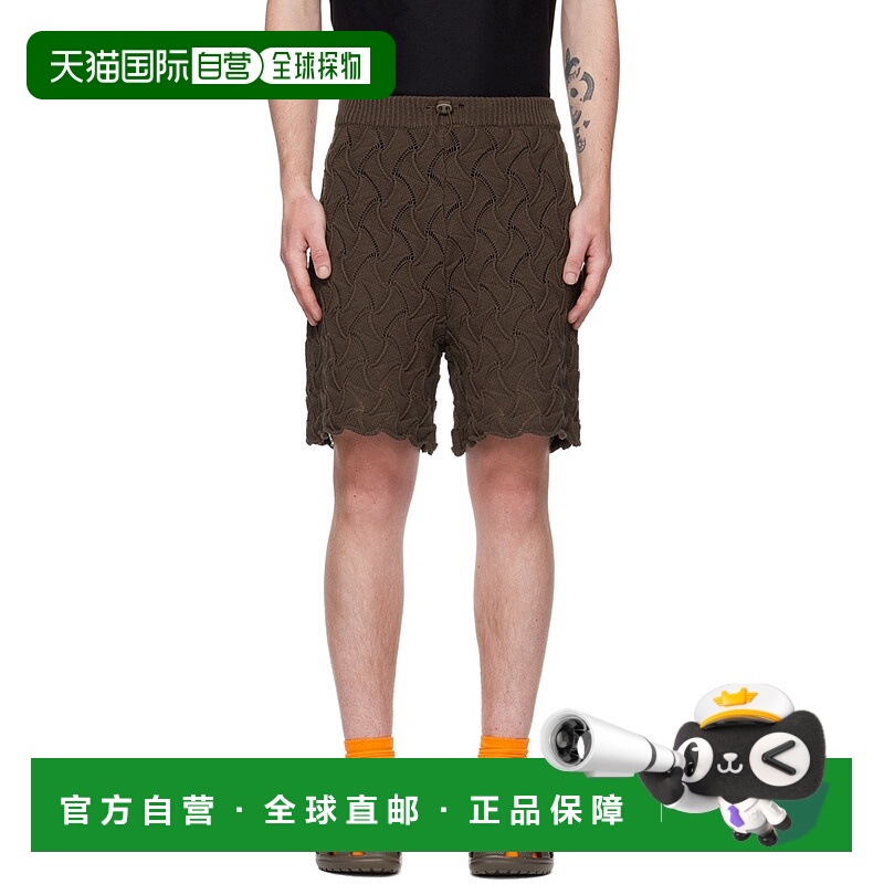1h可退 香港直邮潮奢 Robyn Lynch 男士 棕色 Wave 短裤 SRT01