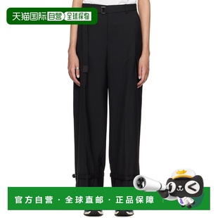 付款1h内可退 香港直邮潮奢 Sacai 女士 黑色 Suiting 长裤 24073