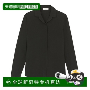 美国奥莱 隐藏式 Lafayette 148 New 自营 衬衫 Plus修身 York 黑色