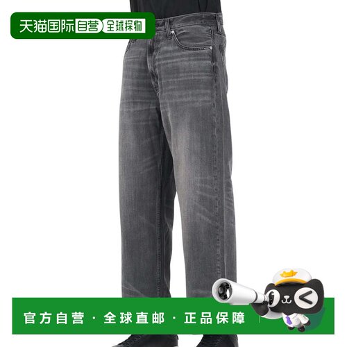自营calvin klein jeans黑色Lyocell混纺宽松牛仔裤-灰色 美国奥