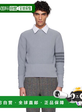 香港直邮潮奢 Thom Browne 汤姆 布朗 男士 海军蓝 Cotton Cardig