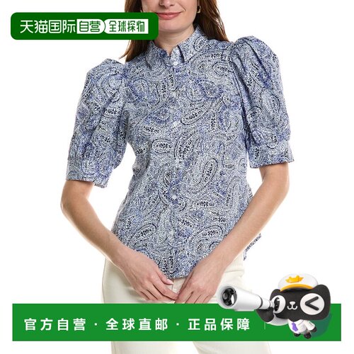自营tyler boe Dana Paisley Blouse - blue 美国奥莱直发