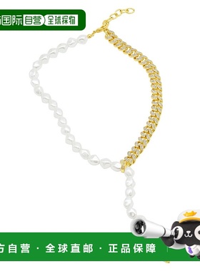 自营 adorniaHalf And Half 珍珠套索链项链 金色 - 黄色 美国奥