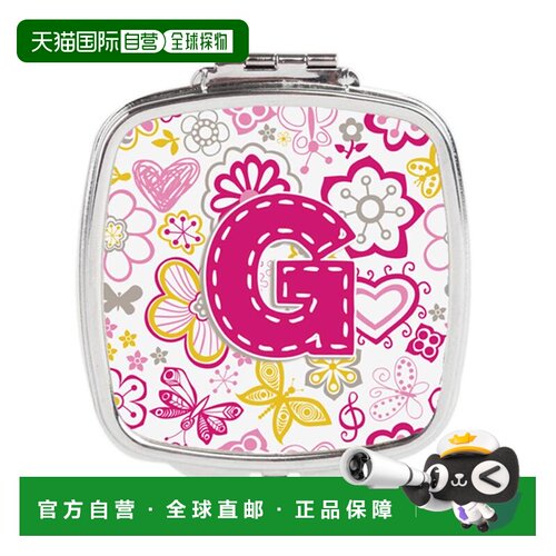 自营Carolines Treasures CJ2005-GSCM 字母 G 花蝴蝶粉色小正品