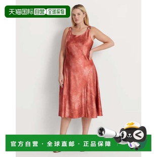 自营Women's Lauren Ralph Lauren Dress Red Tie-Dye Satin Ring