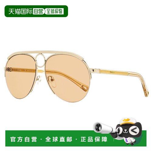 自营 Chloe 女士 Romie 太阳镜 CE152S 841 金色/透明桃色 59 毫