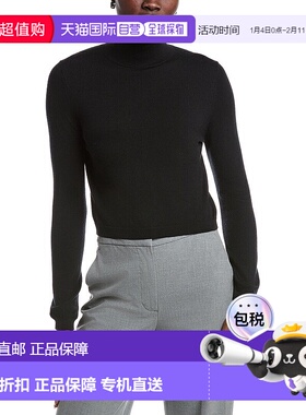 自营Kenneth Cole Cropped Wool Sweater - black 美国奥莱直发