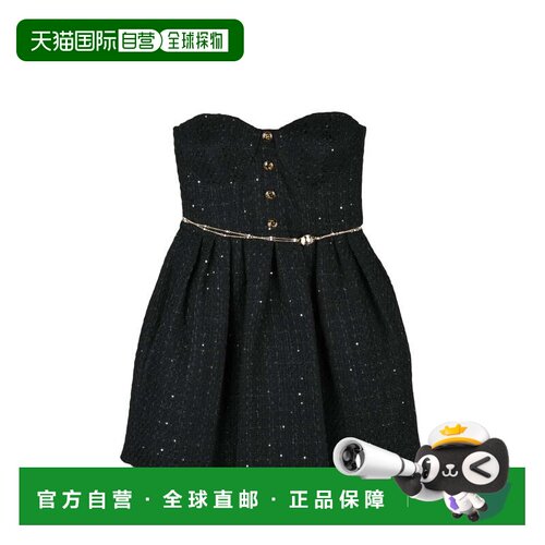 自营elisabetta franchiBlack Cotton Acrylic Polyester Viscose