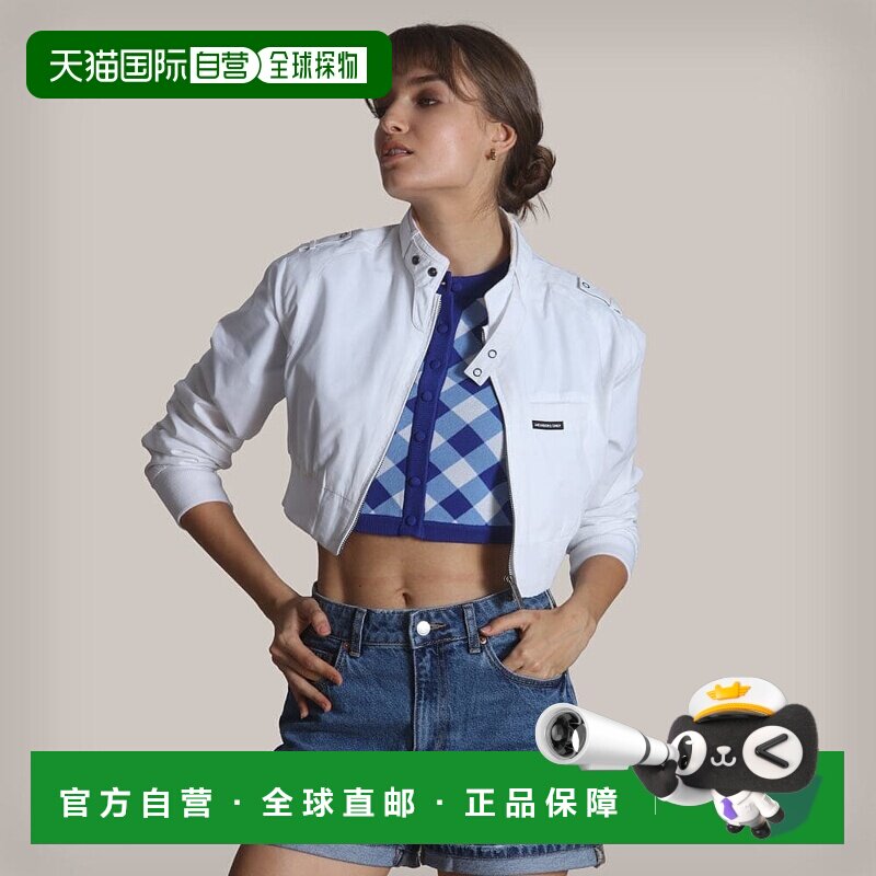 members only女士迷你短款机车夹克 - 红色 【美国奥莱】直发