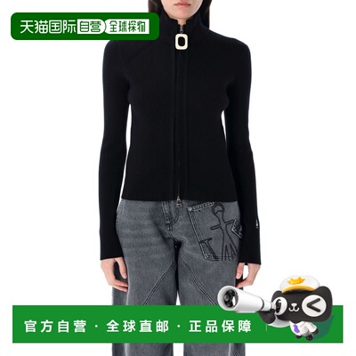 1h可退 香港直邮潮奢 J.W. Anderson 女士 黑色 Fitted Zip Up 夹
