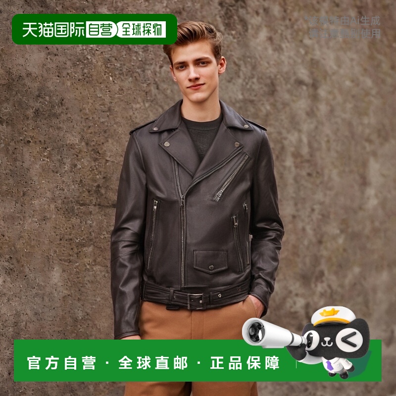 1h可退 【美国直邮】Amiri|PERFECTO 带油漆刺绣黑色皮夹克