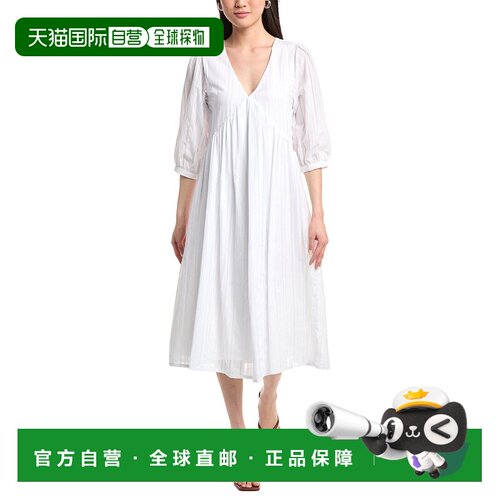 自营Nation LTD Aya Midi Dress - white 美国奥莱直发连衣裙