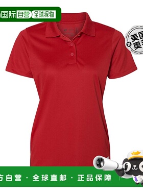 russell athletic女士基本款 Polo 衫 - 正红色 【美国奥莱】直发