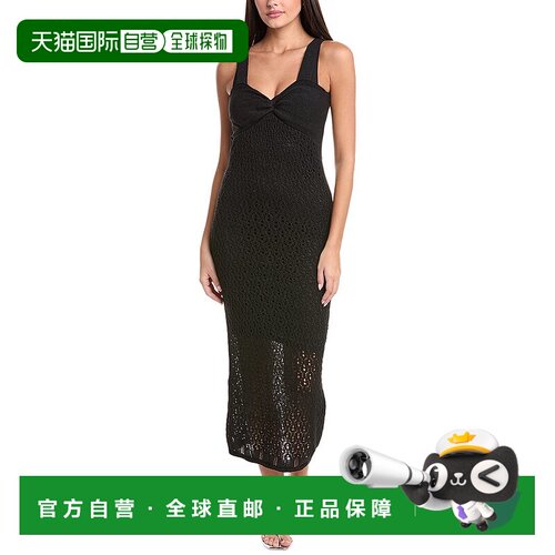 自营Surf Gypsy Crochet Twist Front Maxi Dress - black 美国奥